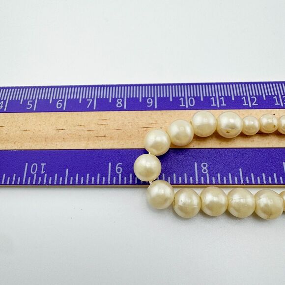 Vintage Faux Pearl Bracelet & Necklace Set Glamour Formal Timeless Retro - Picture 10 of 11